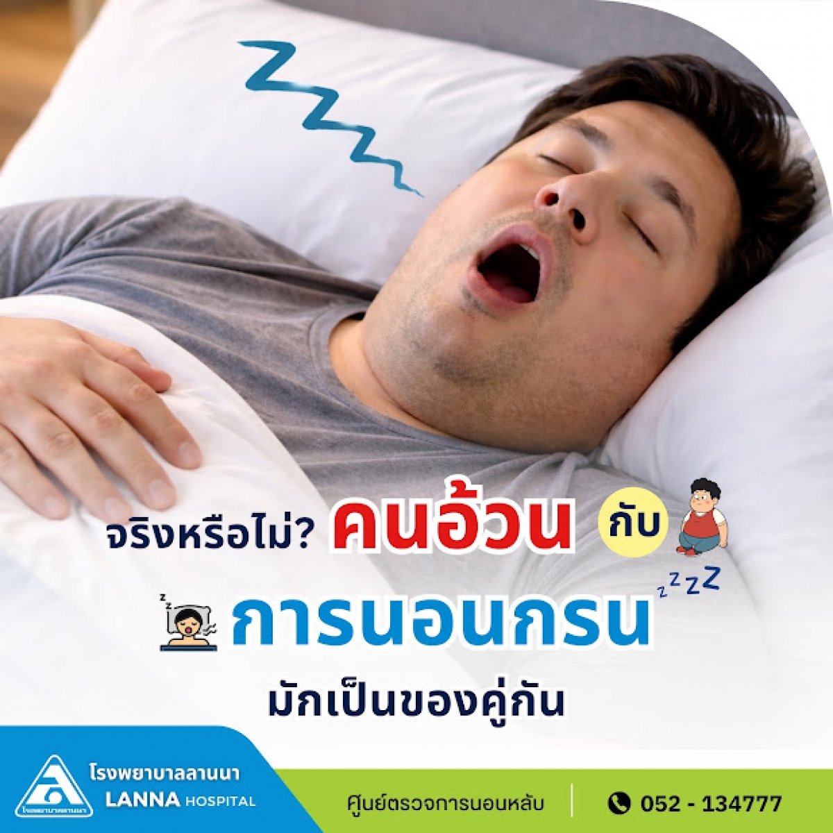 จริงหรือไม่? คนอ้วนกับการนอนกรน มักเป็นของคู่กัน